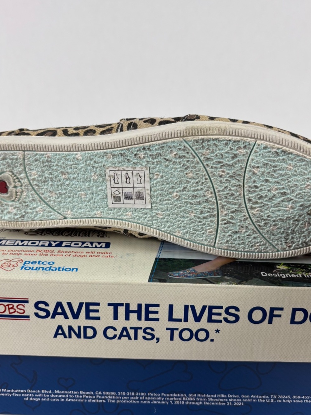 BOBS from Skechers Leopard Print Slip-On Ballet Flats in Beige and Black - Picture 8 of 8